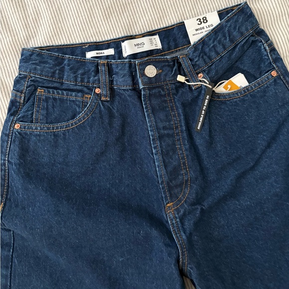 Mango high-rise wide leg jeans size 6 - Picture 2 of 4